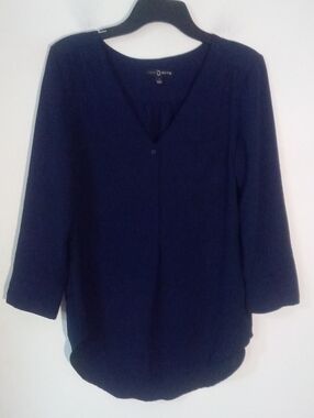 Fred David Navy Blouse Small NWT